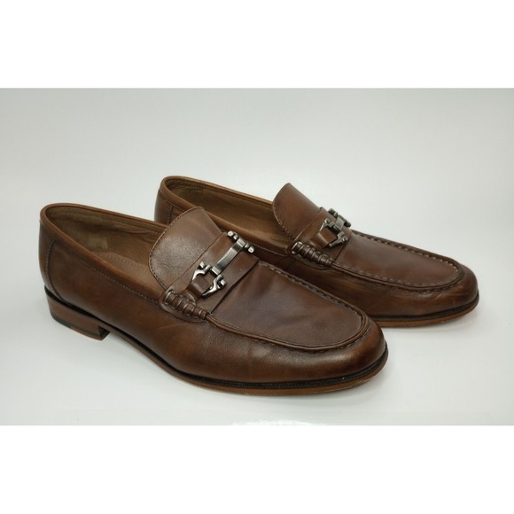 Aston Grey (Ashley) Mens Size 8.5 Brown Leather Style #101076 Loafer - Picture 1 of 11